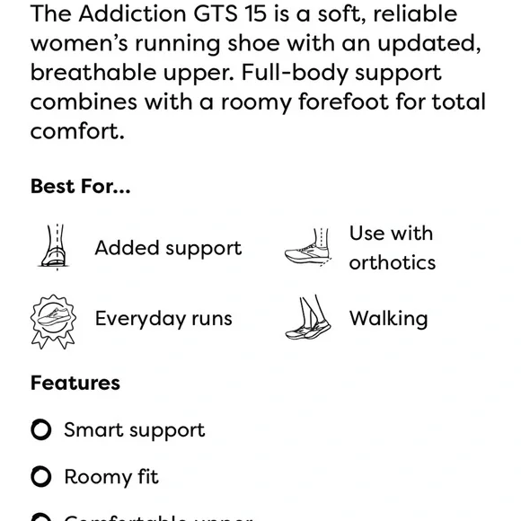 EUC Brooks Addiction GTS 25  Sz 8.5W - Picture 13 of 15